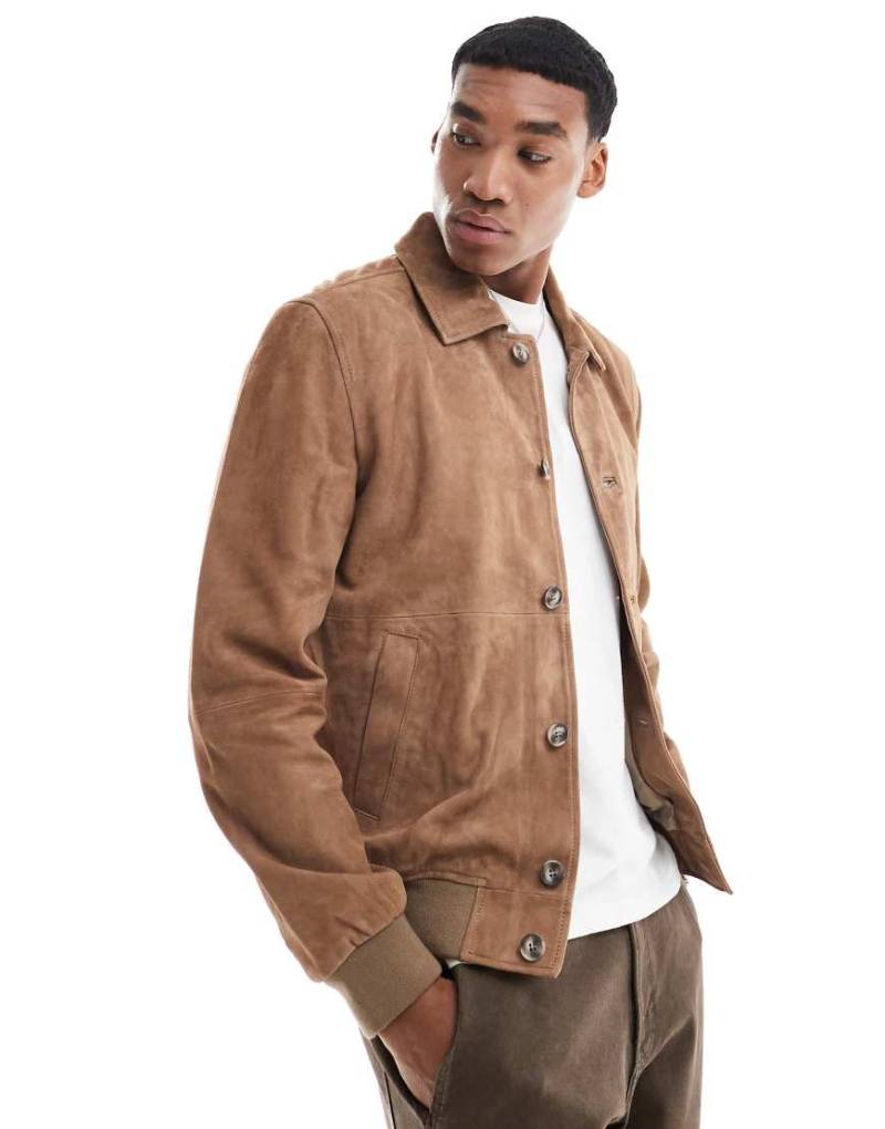 Scalpers - Jokul - Jacke aus Wildleder in Taupe-Neutral von Scalpers