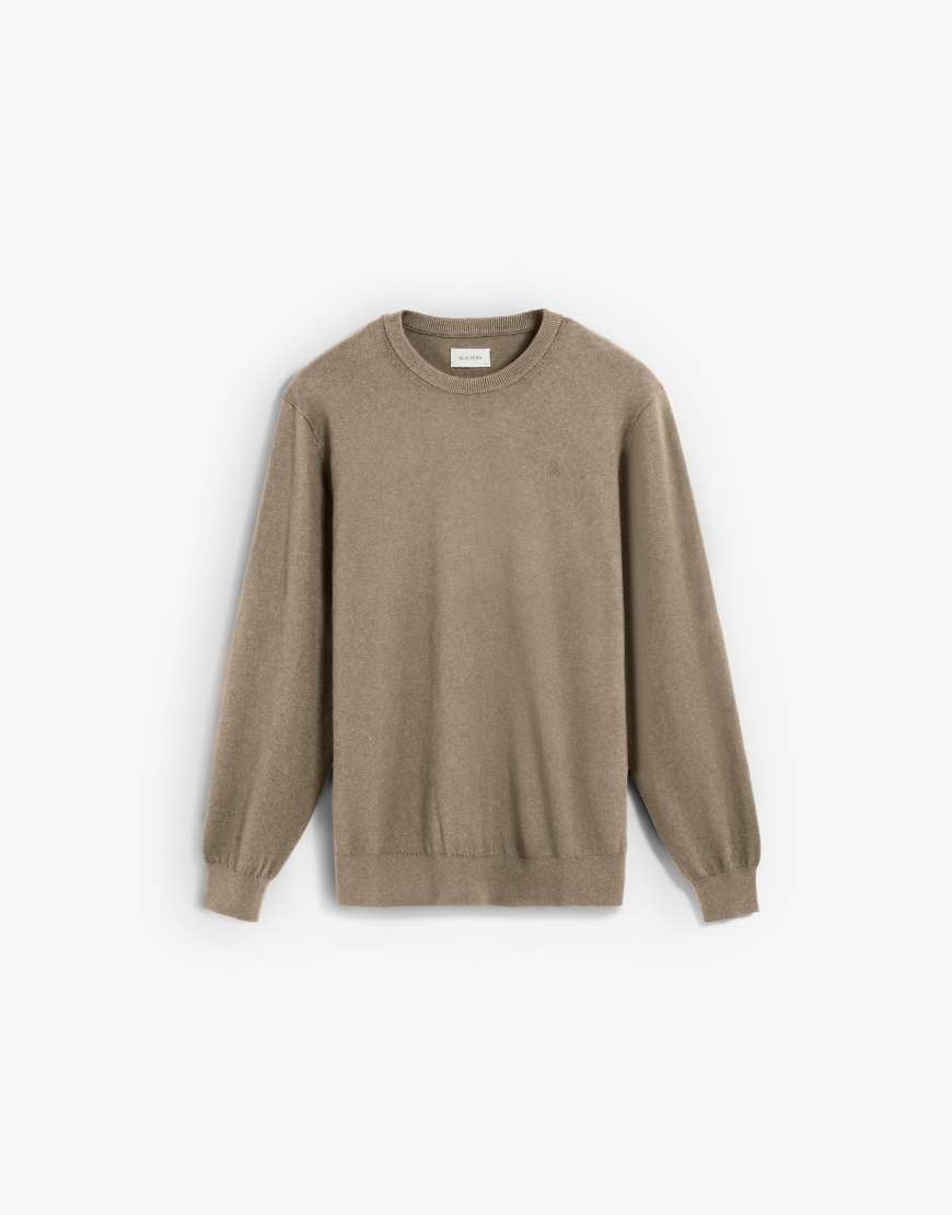 Scalpers - Klassischer Strickpullover in Taupe mit Rundhalsausschnitt-Neutral von Scalpers
