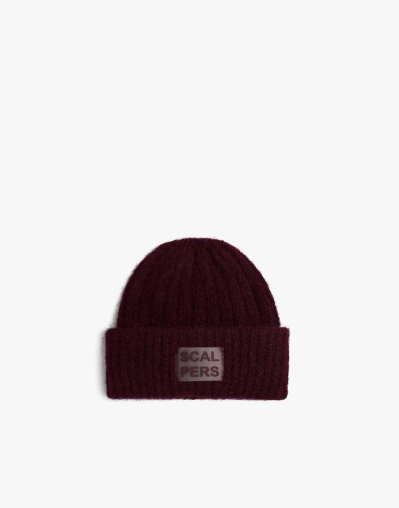 Scalpers - Kuschelige Strickmütze in Burgunderrot von Scalpers