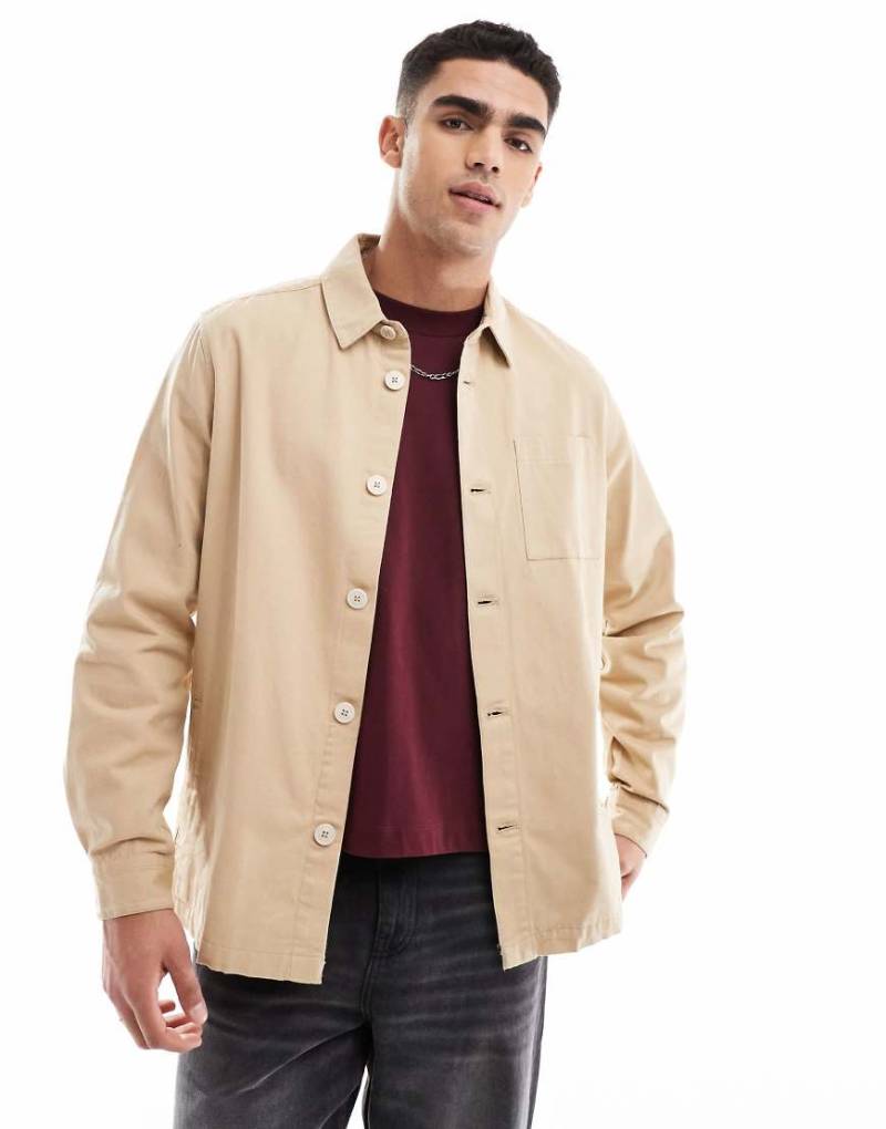 Scalpers - Lambeth - Hemdjacke in Camel-Neutral von Scalpers