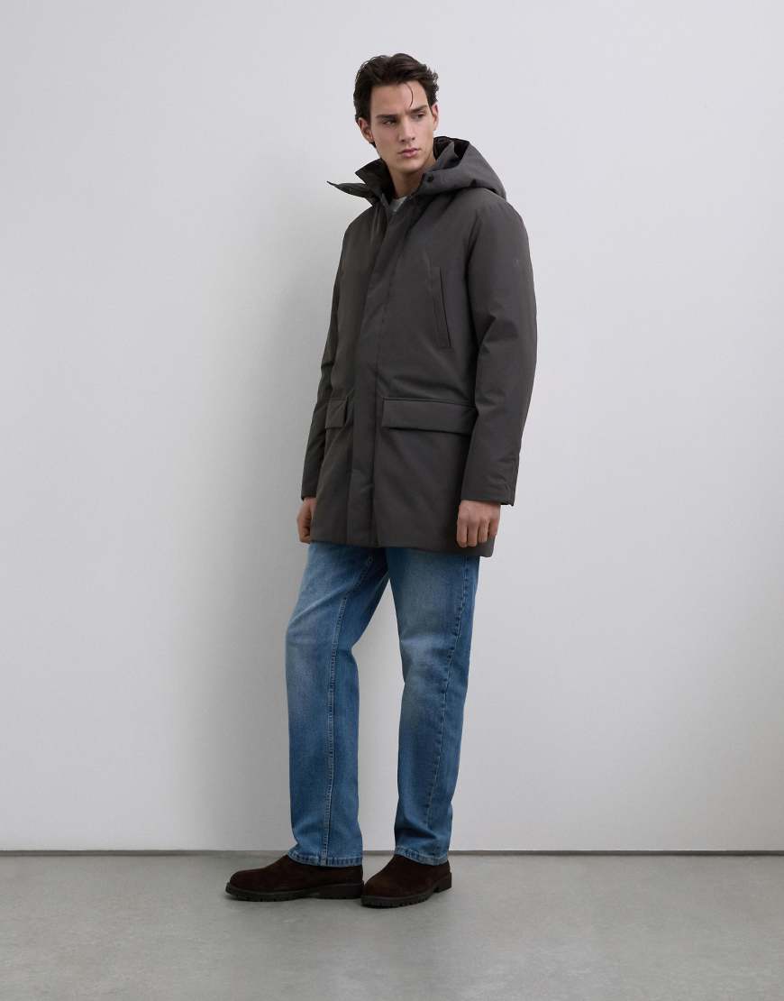 Scalpers - Laser - Parka in Anthrazit-Lila von Scalpers