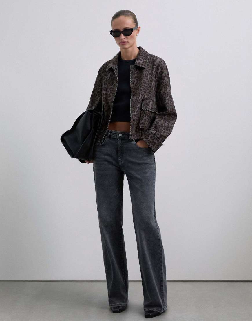 Scalpers - Leostu - Jacke mit Animal-Print-Bunt von Scalpers