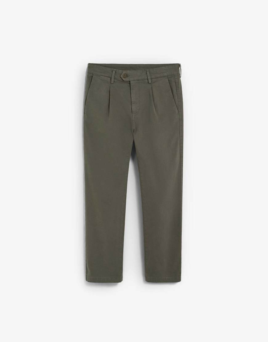 Scalpers - Loose-Fit-Hose in Khaki mit Abnähern-Grün von Scalpers