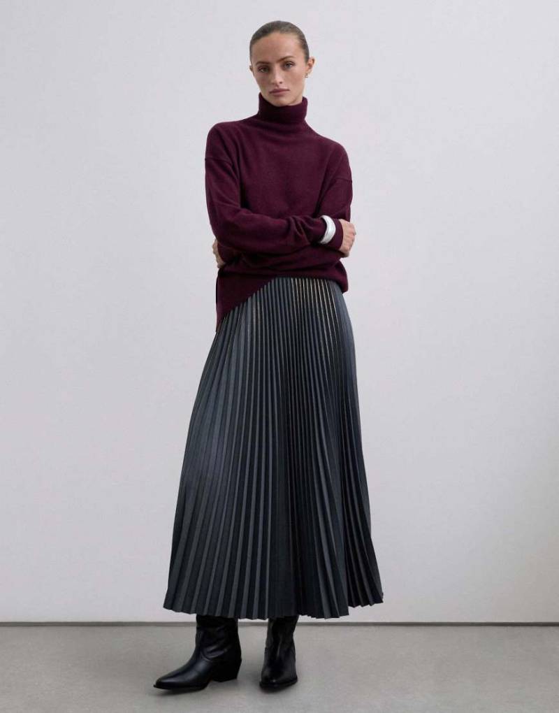 Scalpers - Lurex - Faltenrock in Grau von Scalpers