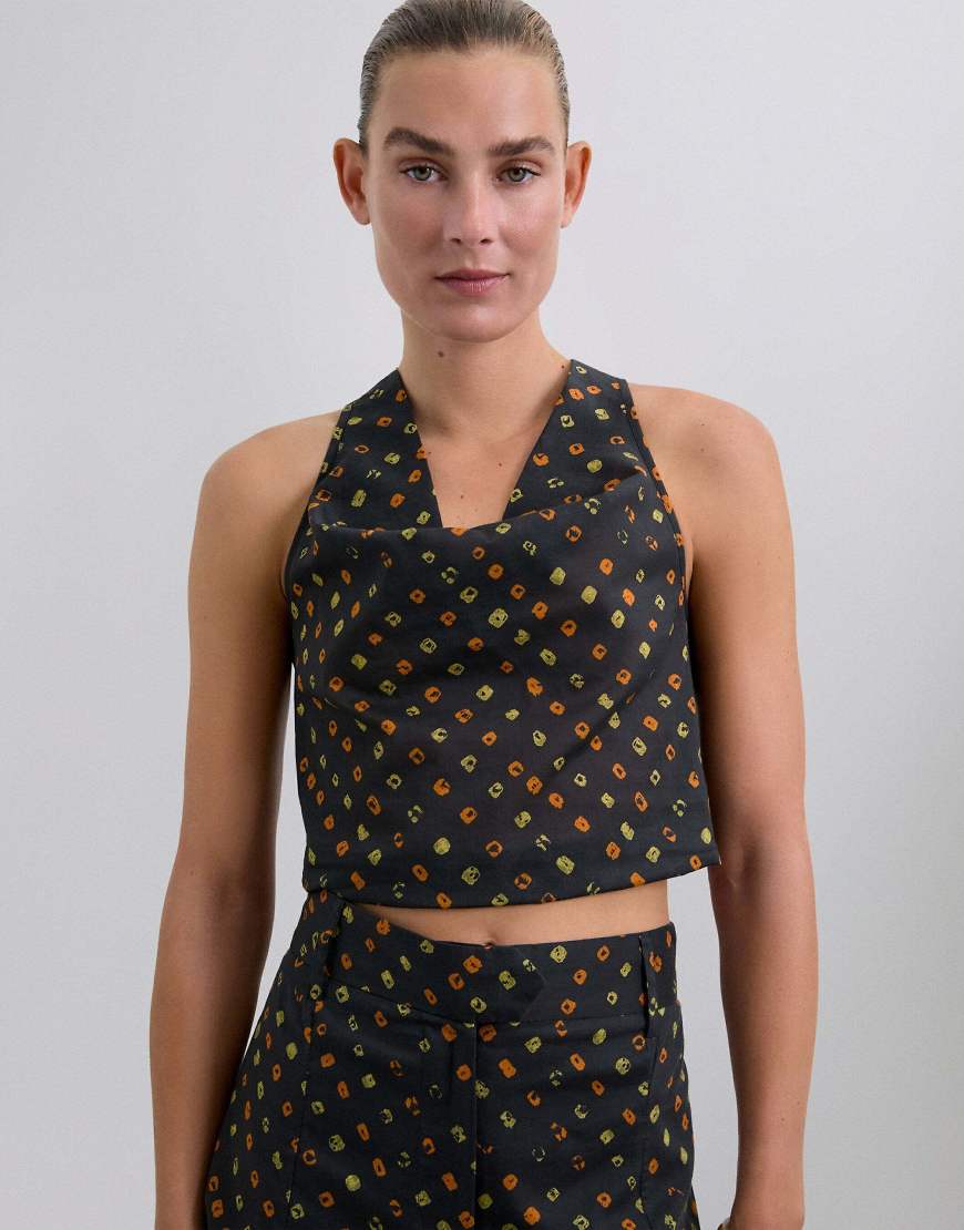 Scalpers - Gemustertes Oberteil aus 100% Baumwolle in Schwarz von Scalpers