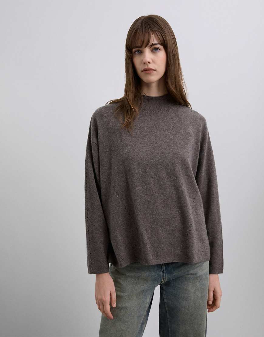 Scalpers - Merper - Pullover in dunklem Taupe-Neutral von Scalpers