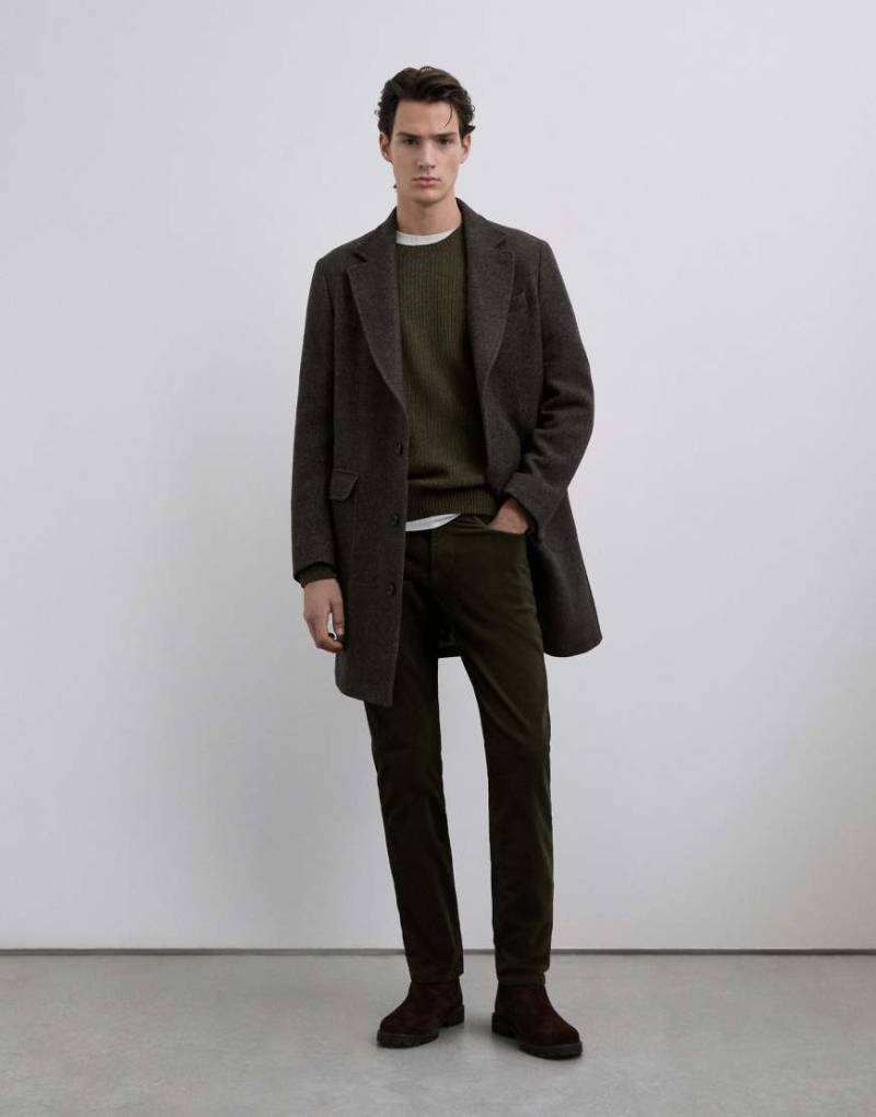 Scalpers - Military-Tricotpullover in Khaki-Grün von Scalpers