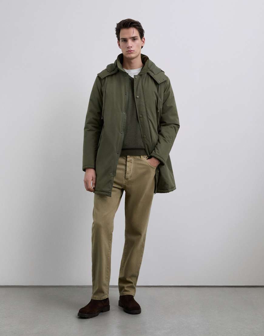 Scalpers - New Geller - Parka in dunklem Khaki-Grün von Scalpers