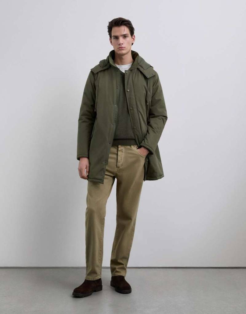 Scalpers - New Geller - Parka in dunklem Khaki-Grün von Scalpers