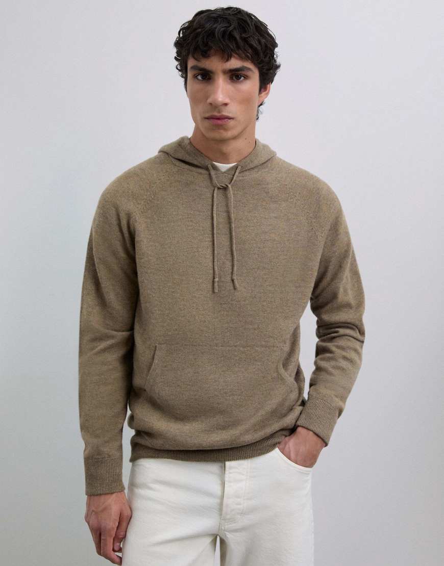 Scalpers - New - Kapuzenpullover aus Tricotstrick in Taupe-Neutral von Scalpers