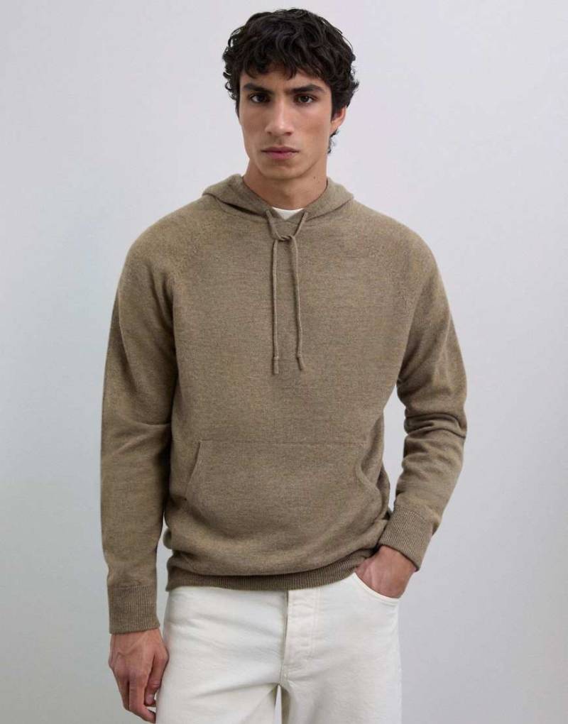 Scalpers - New - Kapuzenpullover aus Tricotstrick in Taupe-Neutral Scalpers - New - Kapuzenpullover aus Tricotstrick in Taupe-Neutral von Scalpers