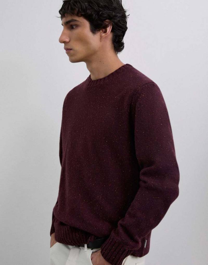 Scalpers - Noah - Oberteil aus Tricotstrick in Burgunderrot von Scalpers