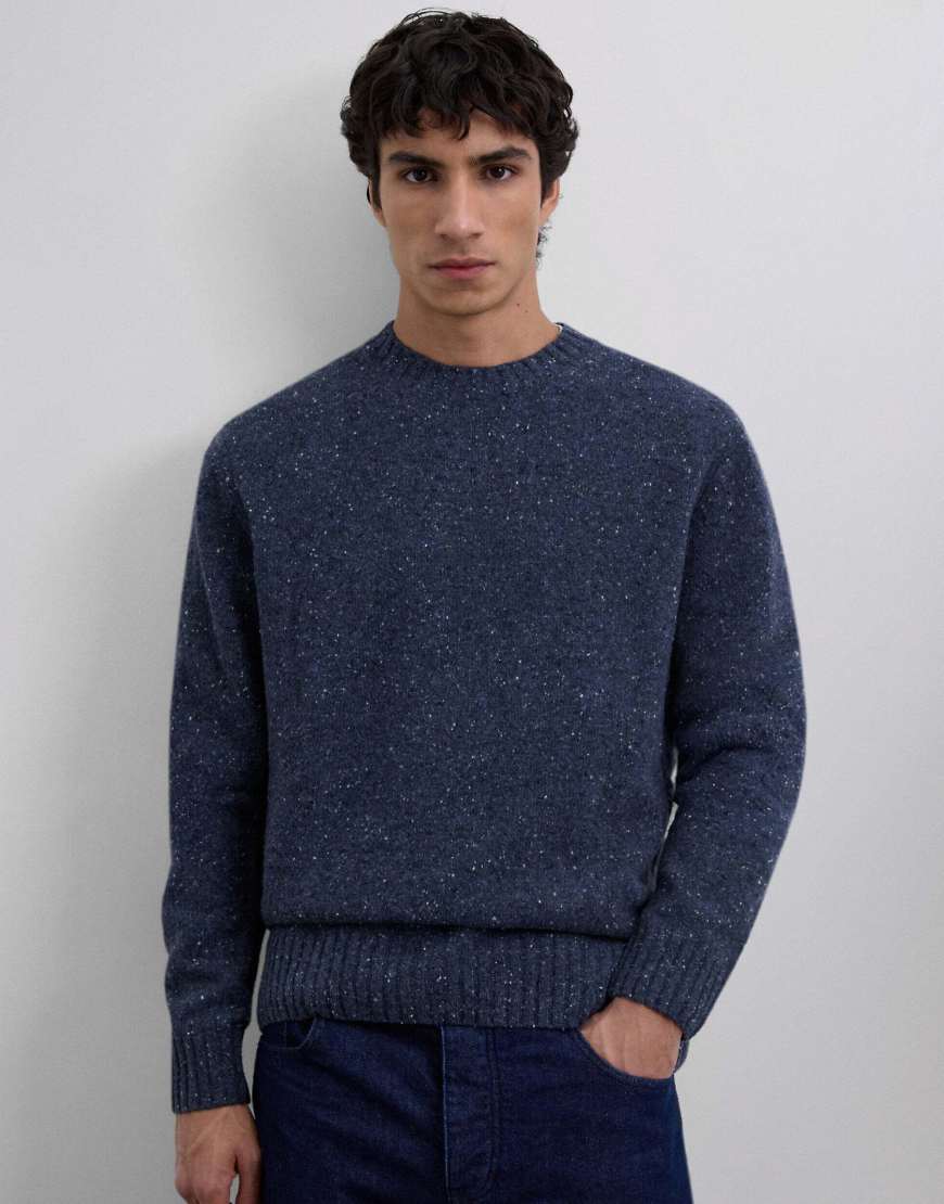 Scalpers - Noah - Oberteil aus Tricotstrick in Grau-Blau von Scalpers