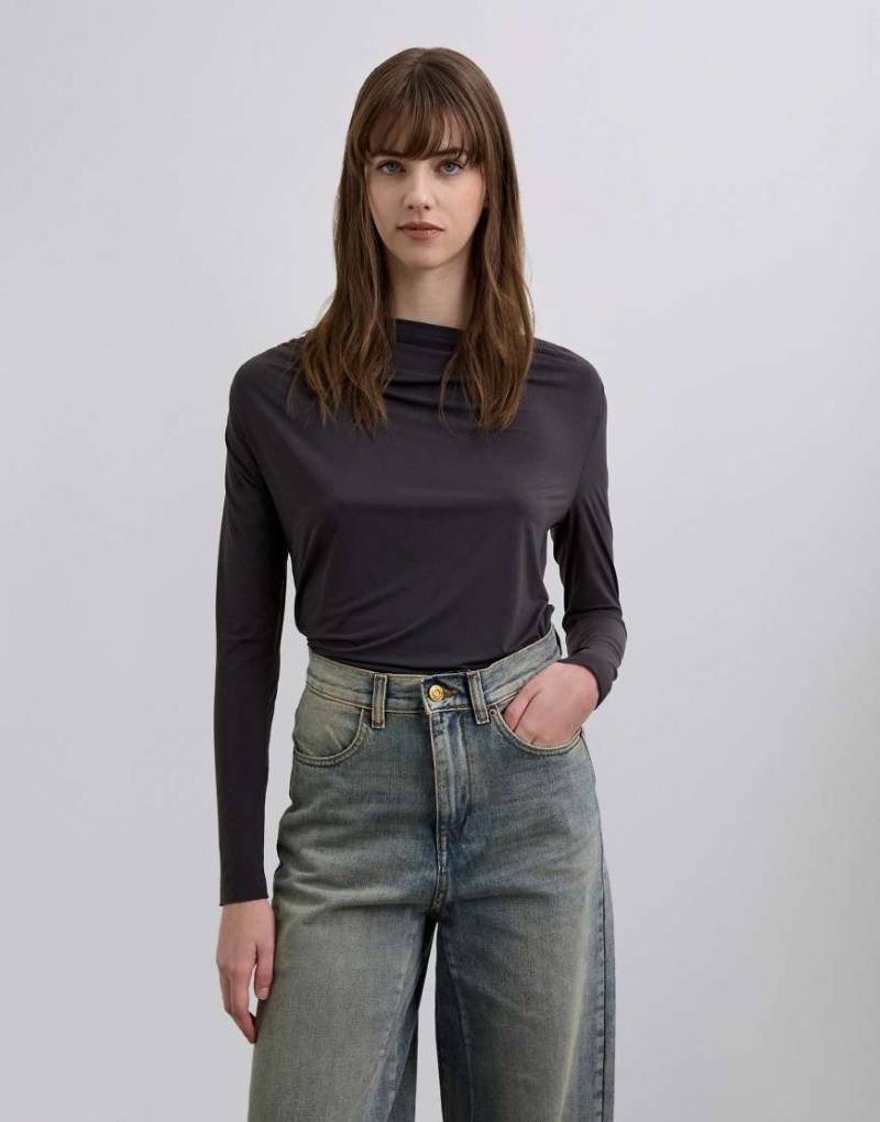 Scalpers - Oulder - Langärmliges Shirt aus Funktionsmaterial in Braun-Brown von Scalpers