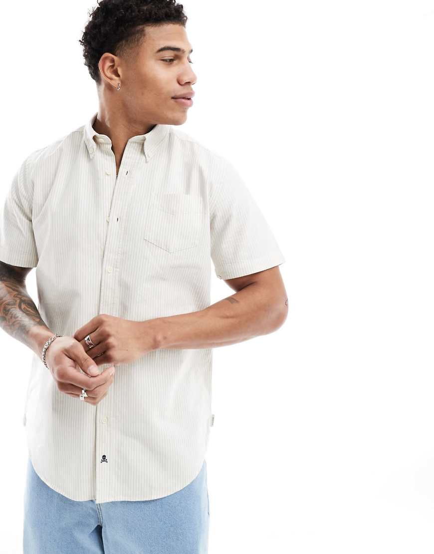 Scalpers - Oxford-Freizeithemd in Beige-Neutral von Scalpers