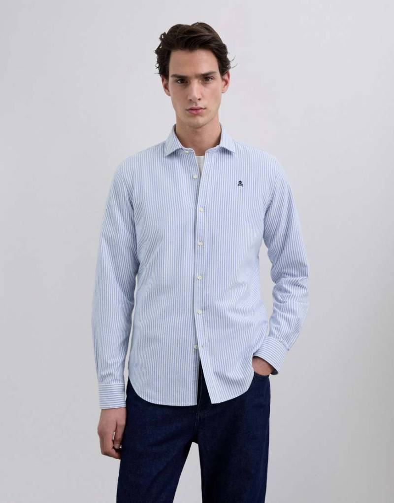 Scalpers - Oxford-Hemd in Blau gestreift-Bunt von Scalpers