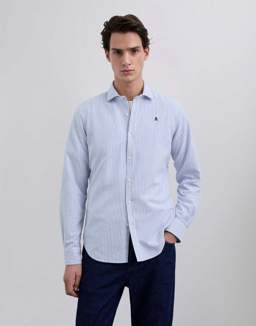 Scalpers - Oxford-Hemd in Blau gestreift-Bunt von Scalpers