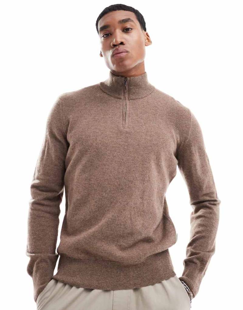 Scalpers - Peak - Sweatshirt in Kamelbraun im Trikot-Look-Neutral von Scalpers