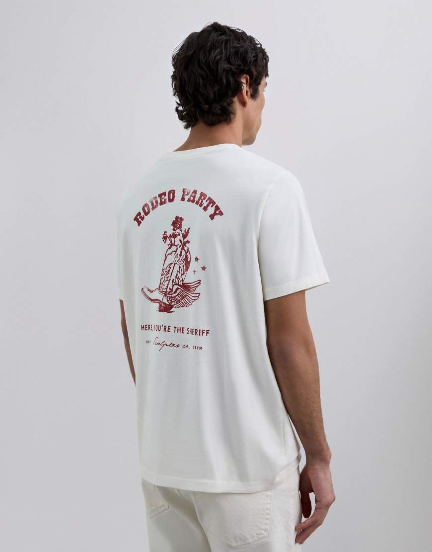 Scalpers - Rodeoparty - T-Shirt in Wollweiß von Scalpers