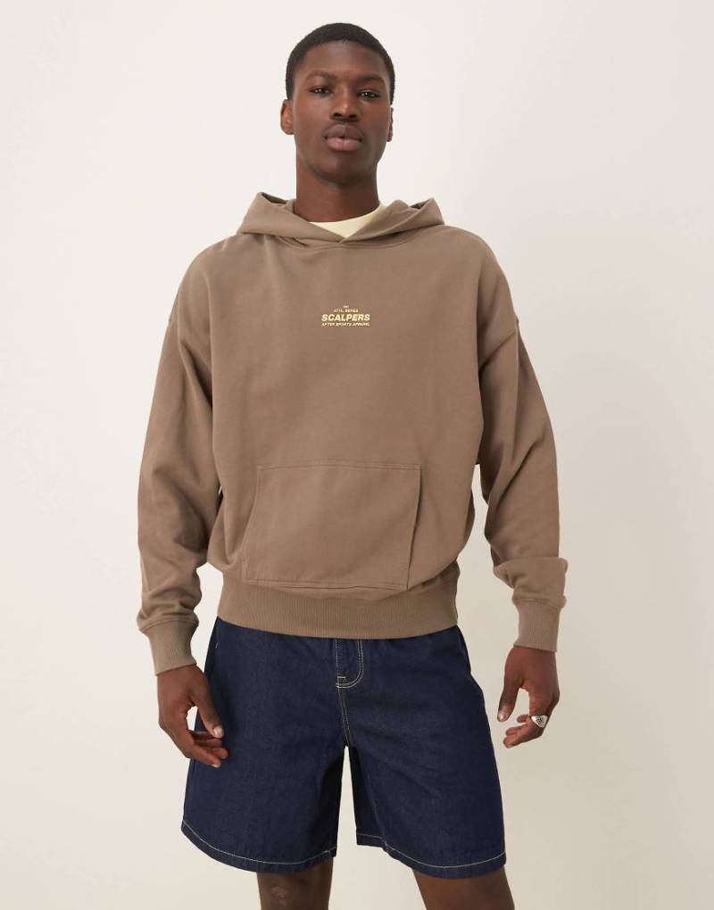 Scalpers - Rubber - Kapuzenpullover in Braun von Scalpers