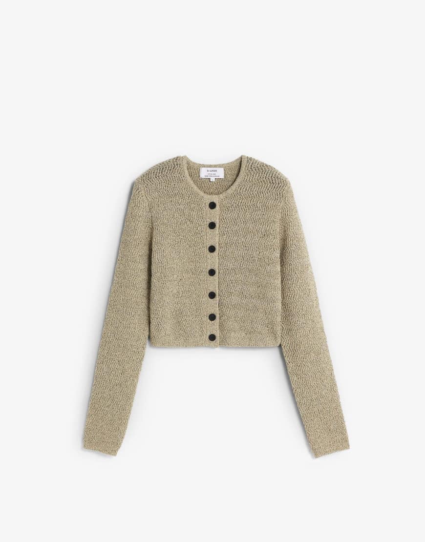 Scalpers - Rustikale Strickjacke in Taupe-Neutral von Scalpers