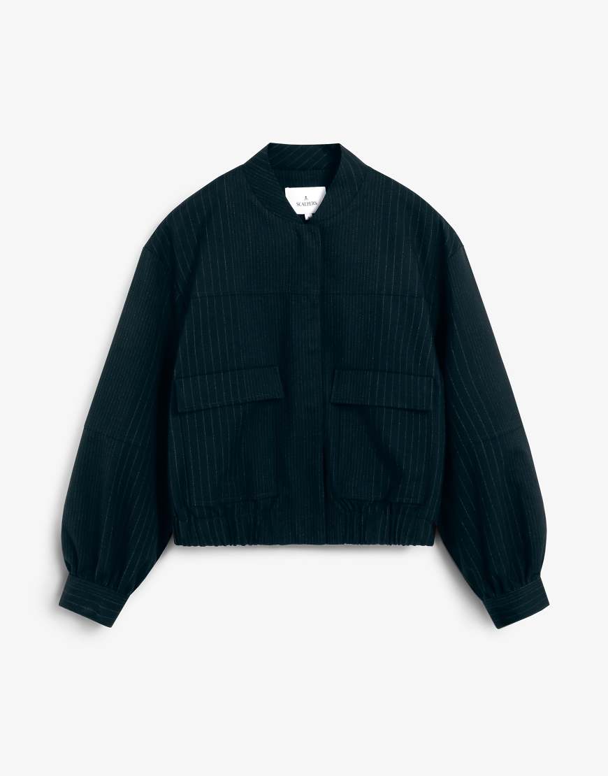 Scalpers - Scbeltpocketbomber - Jacke in Marineblau gestreift von Scalpers