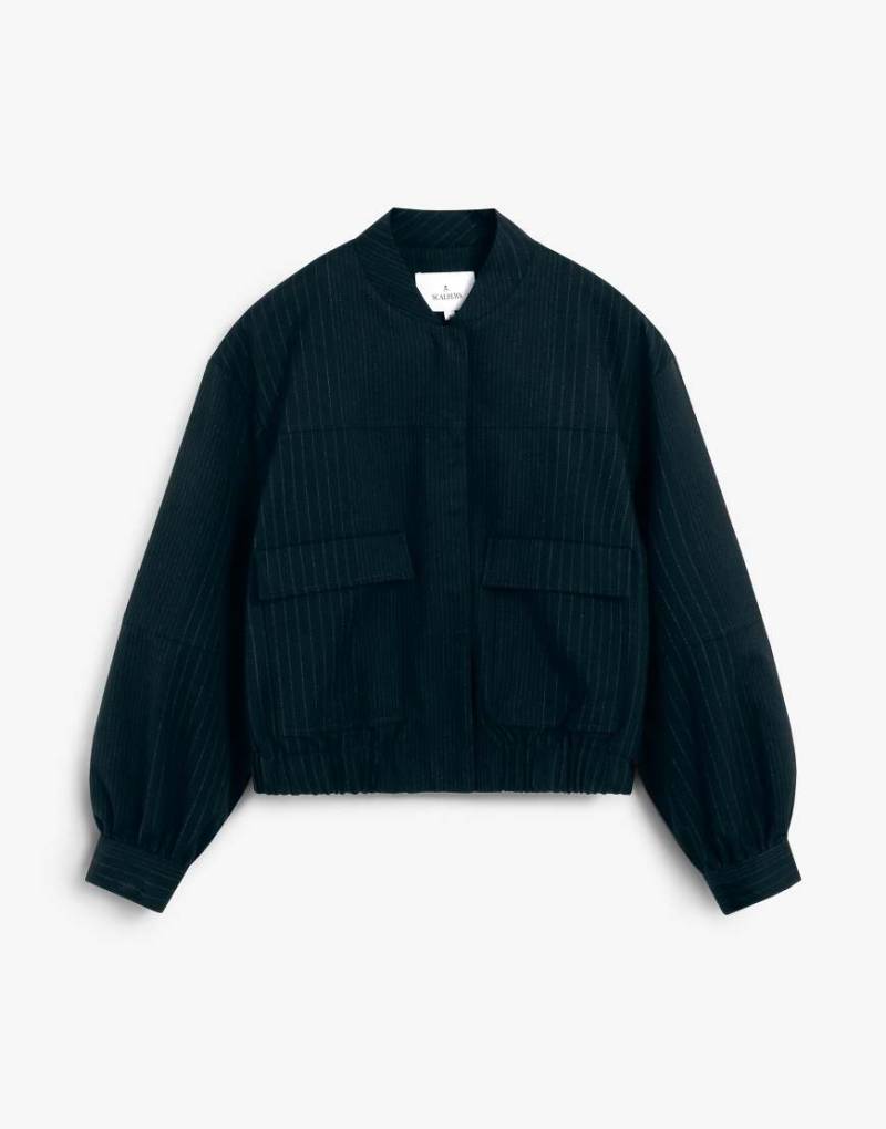Scalpers - Scbeltpocketbomber - Jacke in Marineblau gestreift von Scalpers