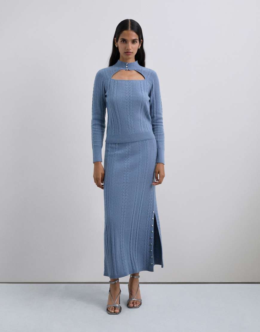 Scalpers - Scbutbraidknit - Rock in Hellblau von Scalpers