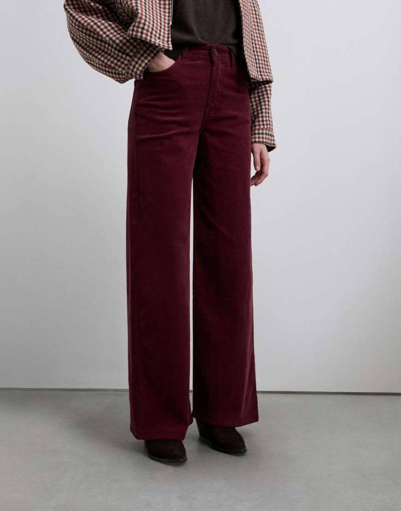 Scalpers - Sccorduroyfule - Hose in Burgunderrot von Scalpers