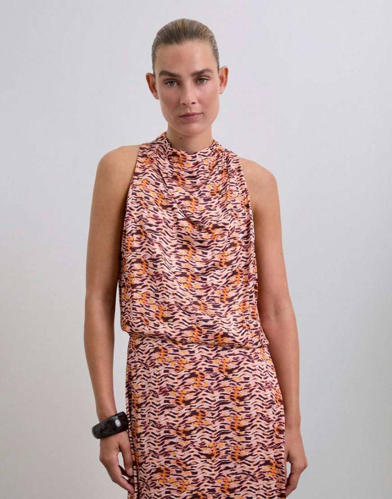 Scalpers - Sccordzeb - Oberteil mit Animal-Print-Bunt von Scalpers