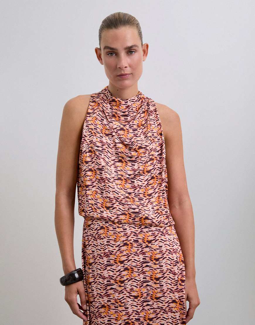 Scalpers - Sccordzeb - Oberteil mit Animal-Print-Bunt von Scalpers