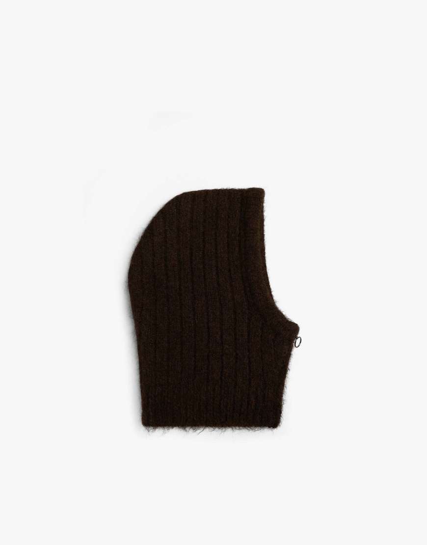 Scalpers - Schlichte Balaklava in Dunkelbraun-Brown von Scalpers