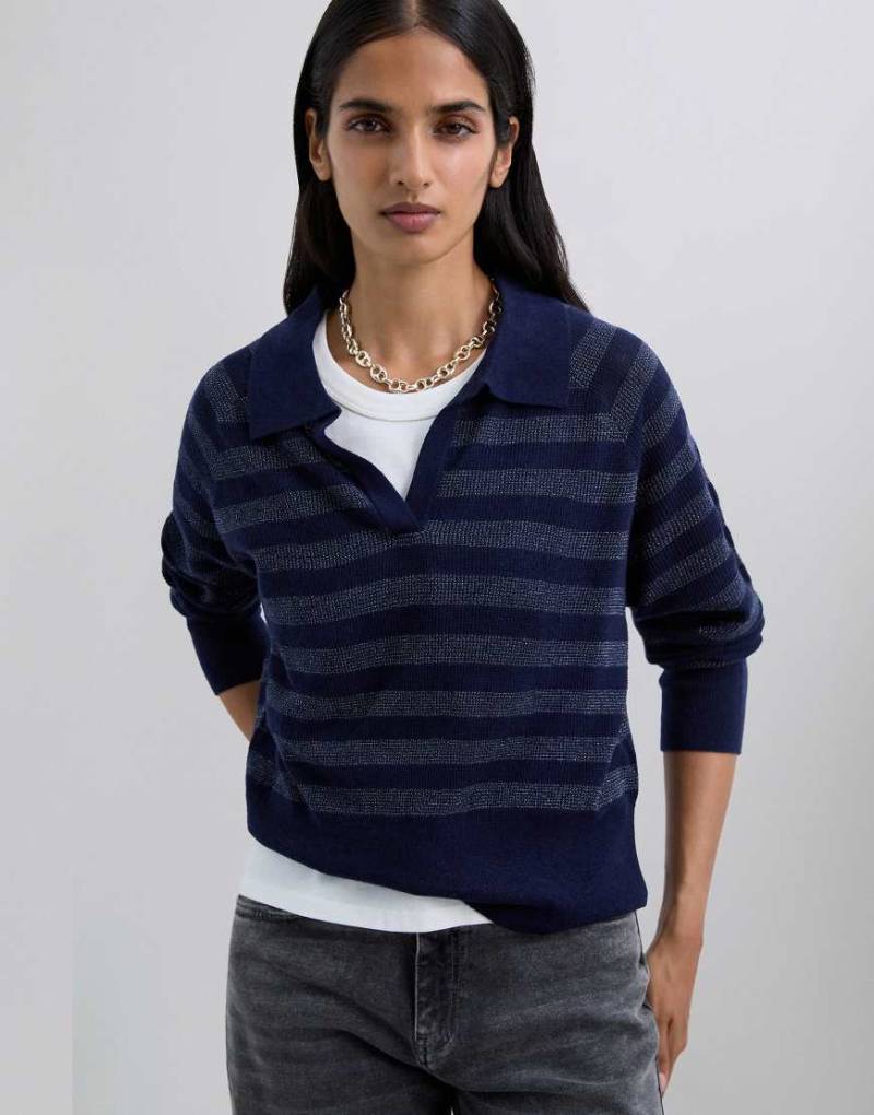 Scalpers - Scpololurex - Pullover in Marineblau mit Streifen-Bunt Scalpers - Scpololurex - Pullover in Marineblau mit Streifen-Bunt von Scalpers