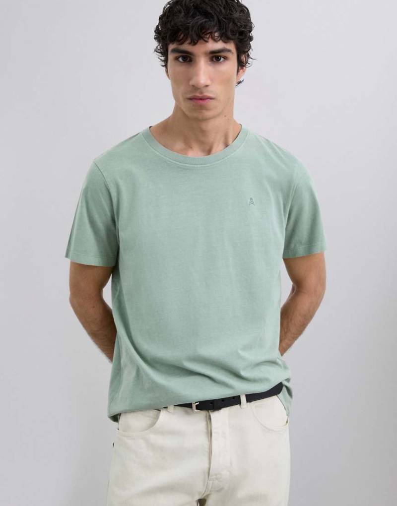 Scalpers - Scskull - T-Shirt in hellem Khaki-Grün von Scalpers