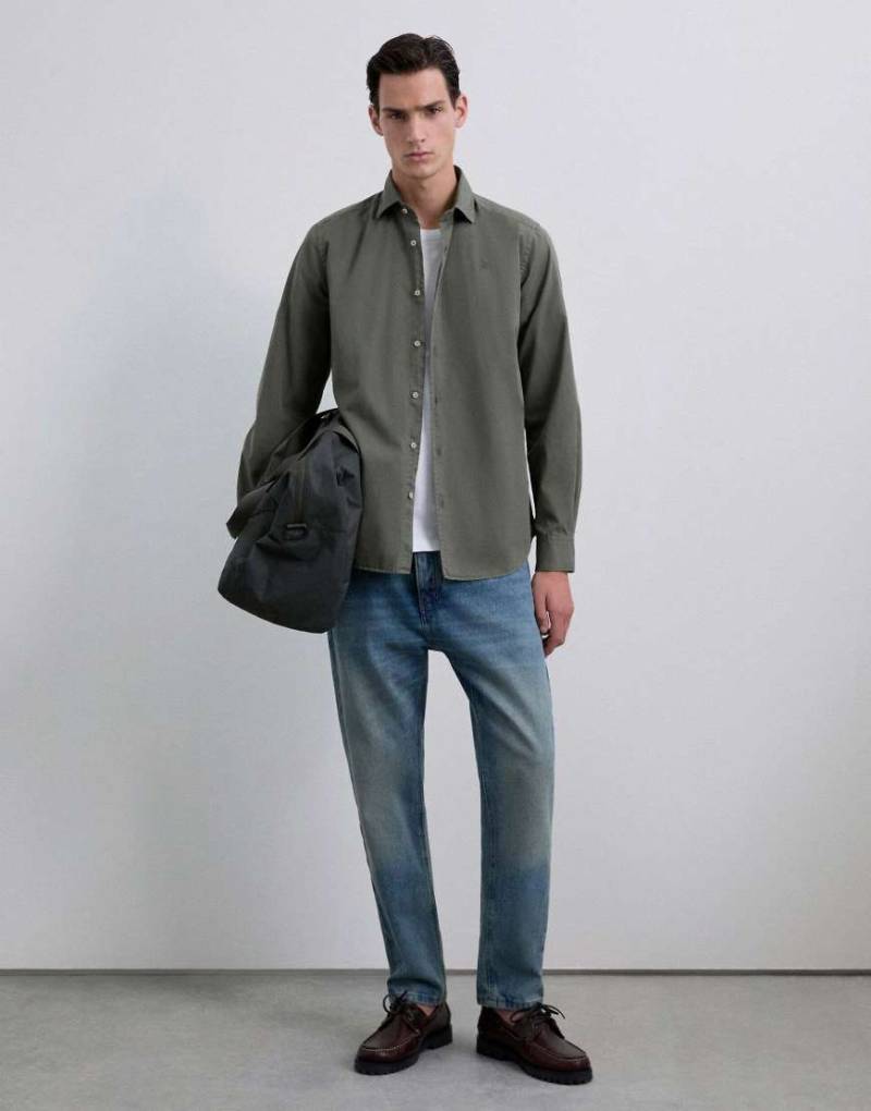 Scalpers - Seattle - Hemd in dunklem Khaki-Grün von Scalpers