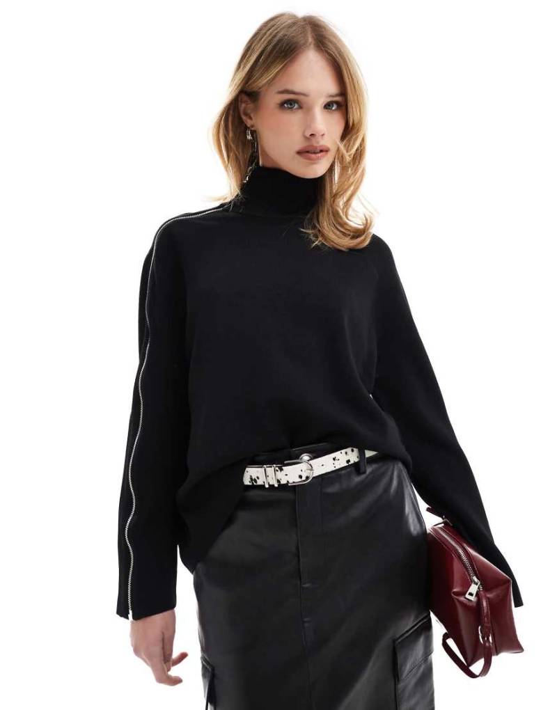 Scalpers - Set - Pullover in Schwarz mit Reißverschluss von Scalpers