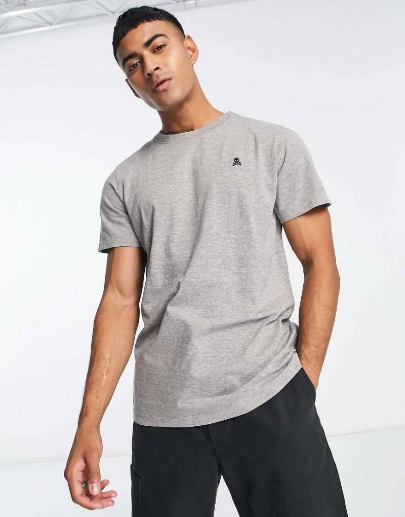 Scalpers - Skull - T-Shirt in Grau mit Totenkopf von Scalpers