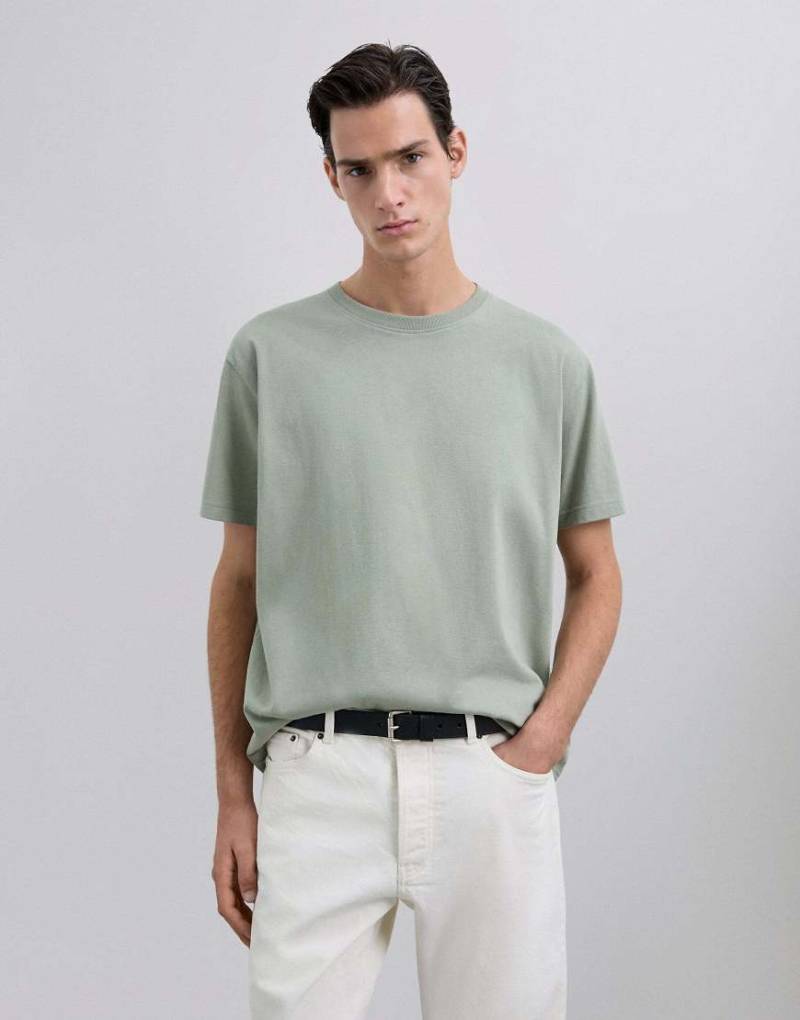 Scalpers - Solid - T-Shirt in Khaki-Grün von Scalpers