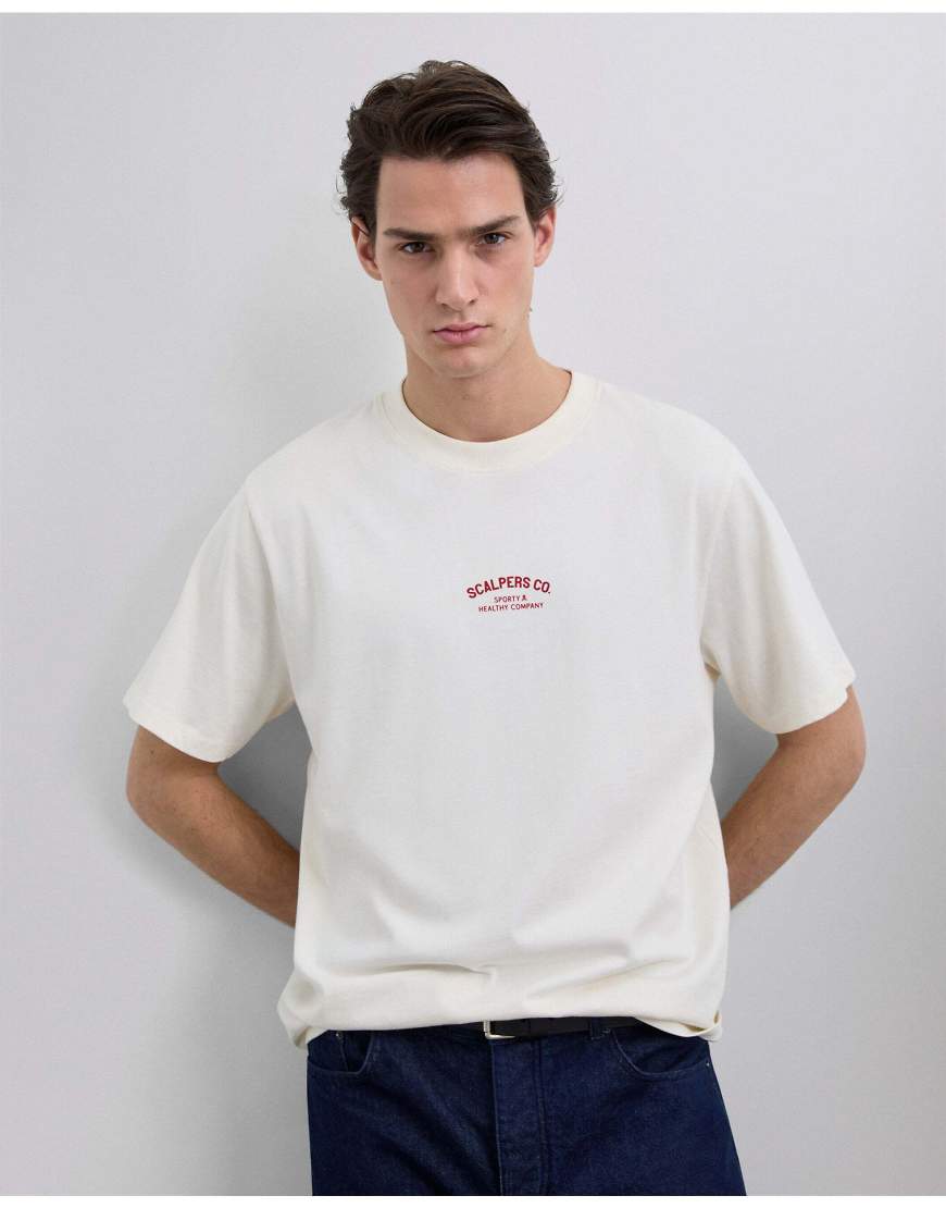Scalpers - Sportliches T-Shirt in Wollweiß von Scalpers