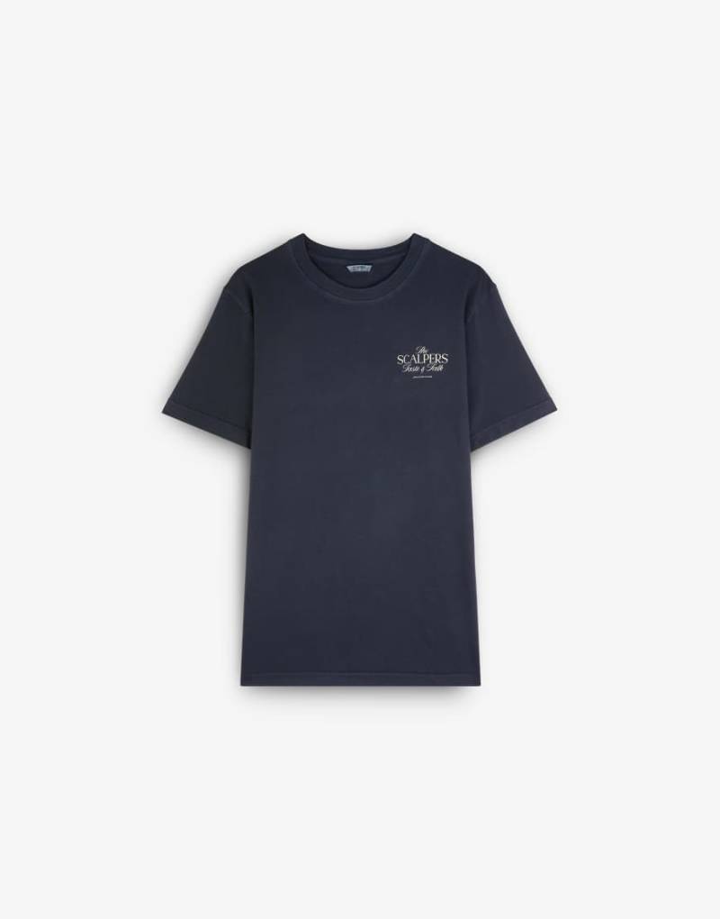 Scalpers - T-Shirt in Anthrazit mit „Taste & Talk"-Print-Grau von Scalpers