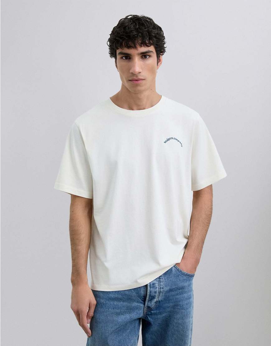 Scalpers - T-Shirt in Cremeweiß mit „Out of Office"-Print-Neutral Scalpers - T-Shirt in Cremeweiß mit „Out of Office"-Print-Neutral von Scalpers