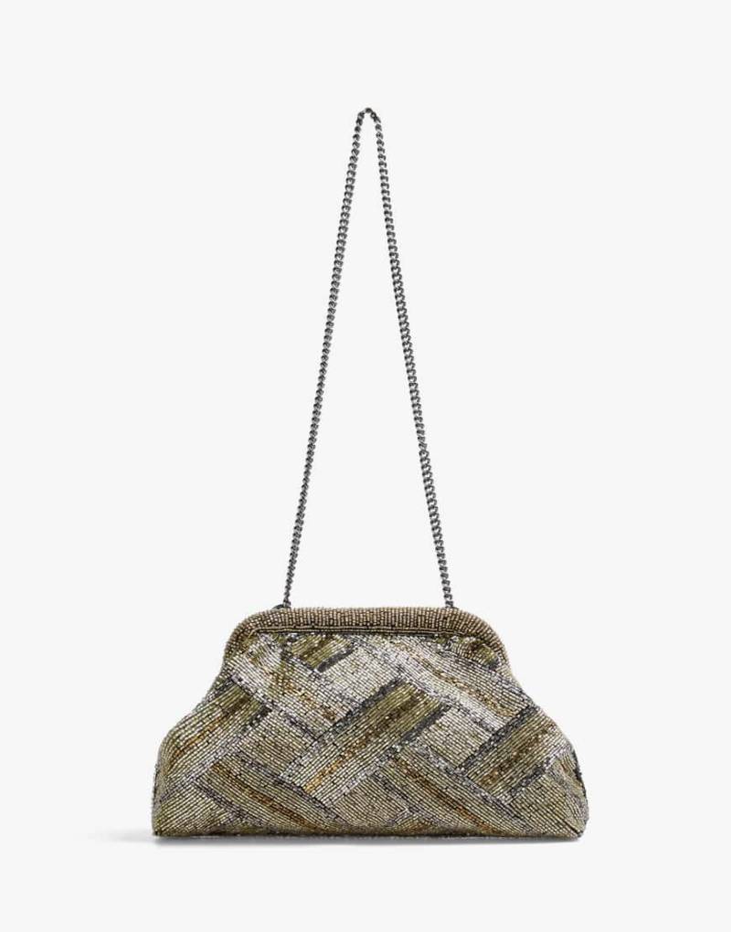 Scalpers - Clutch in Gold mit Perlendetails-Goldfarben von Scalpers