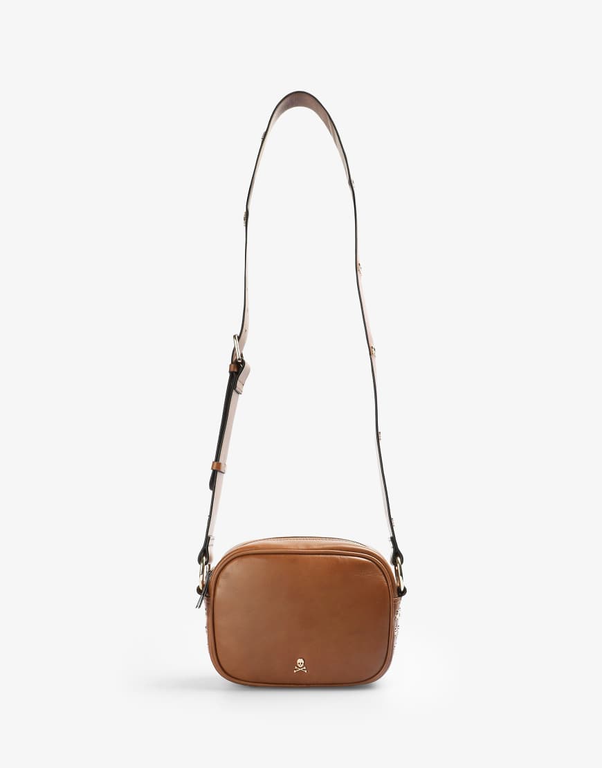 Scalpers - Tasche in Kamelbraun mit Totenkopf-Verzierung-Neutral von Scalpers
