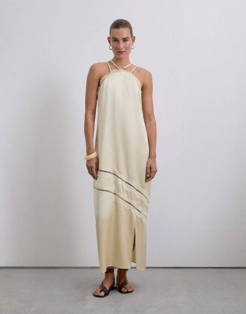 Scalpers - Camisole-Oberteil aus Satin in Ecru-Neutral von Scalpers