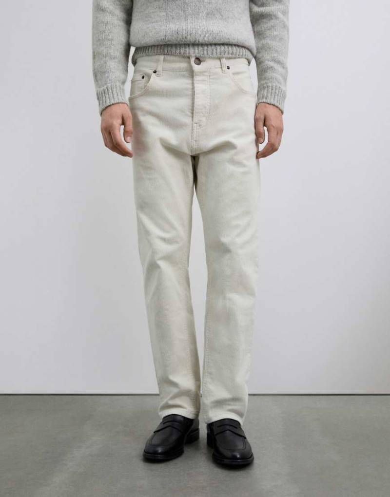 Scalpers - Verkürzte Cordhose in Cremeweiß von Scalpers