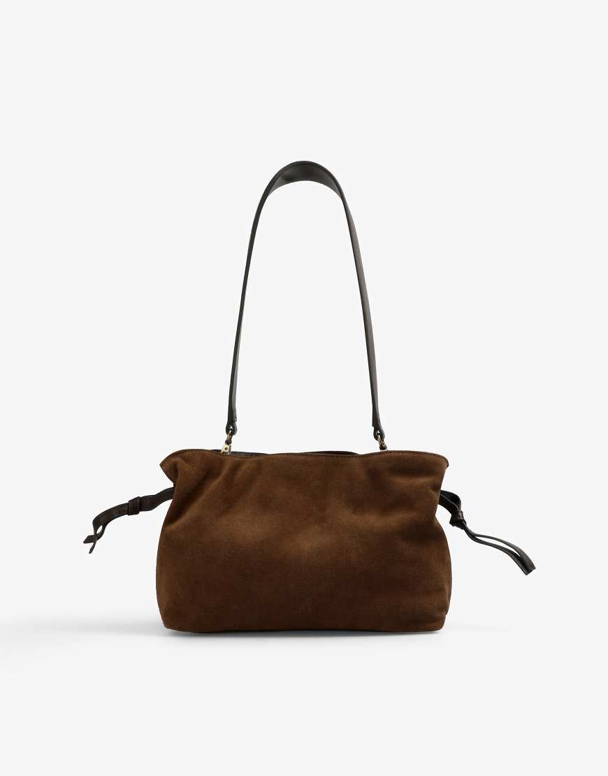 Scalpers - Weiche Tasche aus Wildleder in Braun-Brown von Scalpers