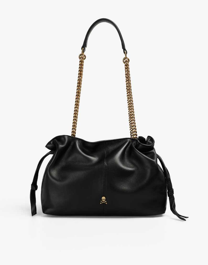 Scalpers - Weiche Tasche in Schwarz mit Kette von Scalpers