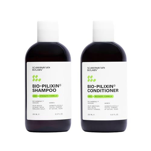 Scandinavian Biolabs Hair Strength Shampoo und Hair Recovery Conditioner für Frauen | Natürliche Formel zur Stärkung des Haares mit einer sanften Reinigung | Befeuchtet Kopfhaut & Haar von Scandinavian Biolabs