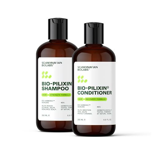 Scandinavian Biolabs Hair Strength Shampoo und Hair Recovery Conditioner für Männer | Natürliche Formel zur Stärkung des Haares mit einer sanften Reinigung | Befeuchtet Kopfhaut & Haar von Scandinavian Biolabs