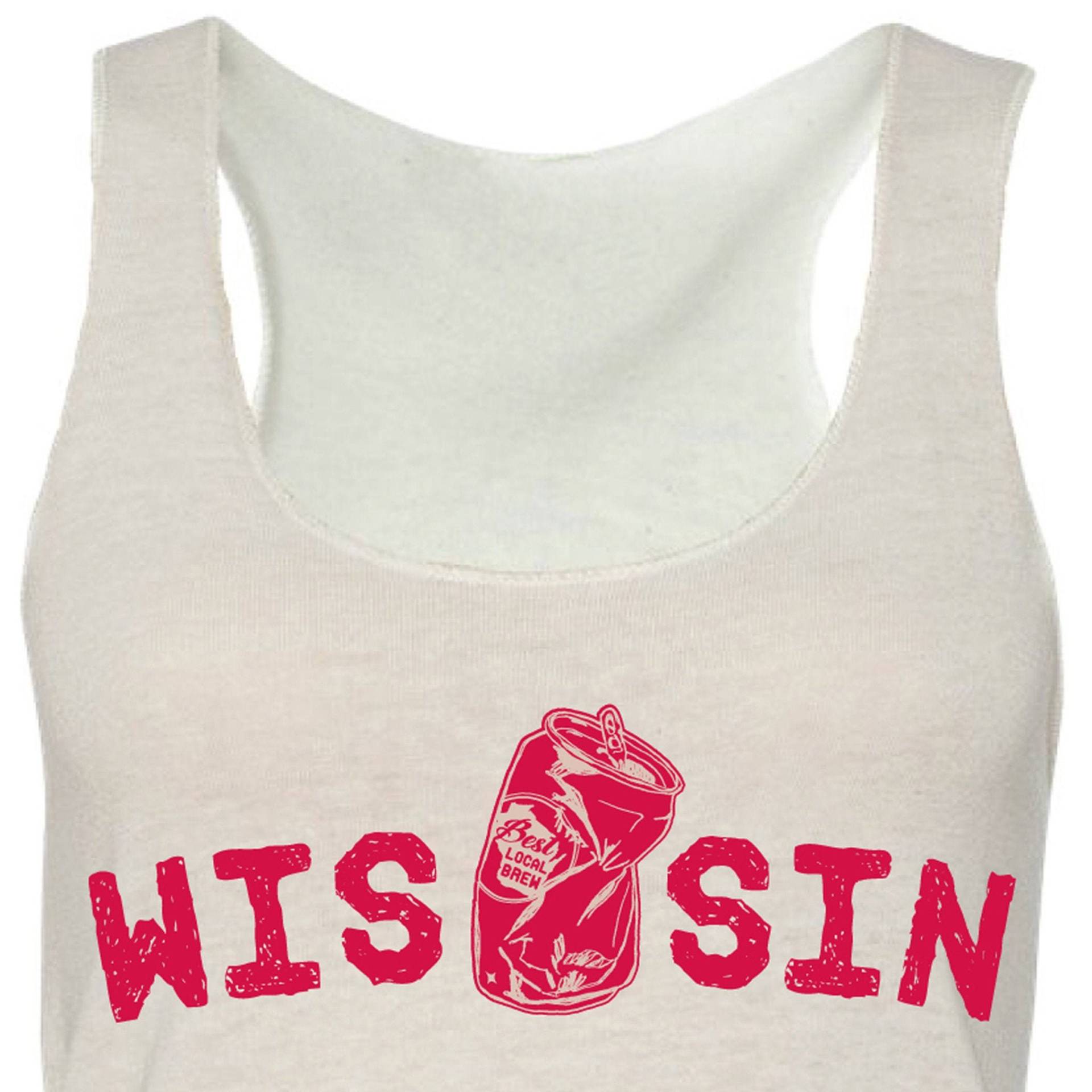 Wis "Kann" Sünde, Tank, Damen', Wisconsin, Weiß, Dachs Wis "Kann" Sünde, Tank, Damen', Wisconsin, Weiß, Dachs von ScansinBrand